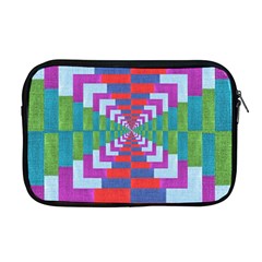 Texture Fabric Textile Jute Maze Apple Macbook Pro 17  Zipper Case