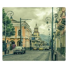 Historic Center Urban Scene At Riobamba City, Ecuador Double Sided Flano Blanket (small) 