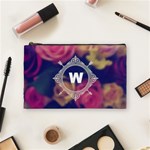 Vintage Monogram Flower Vintage Monogram Flower Cosmetic Bag (Medium)  Front