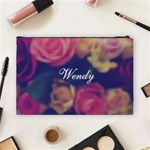 Vintage Monogram Flower Vintage Monogram Flower Cosmetic Bag (Large)  Back