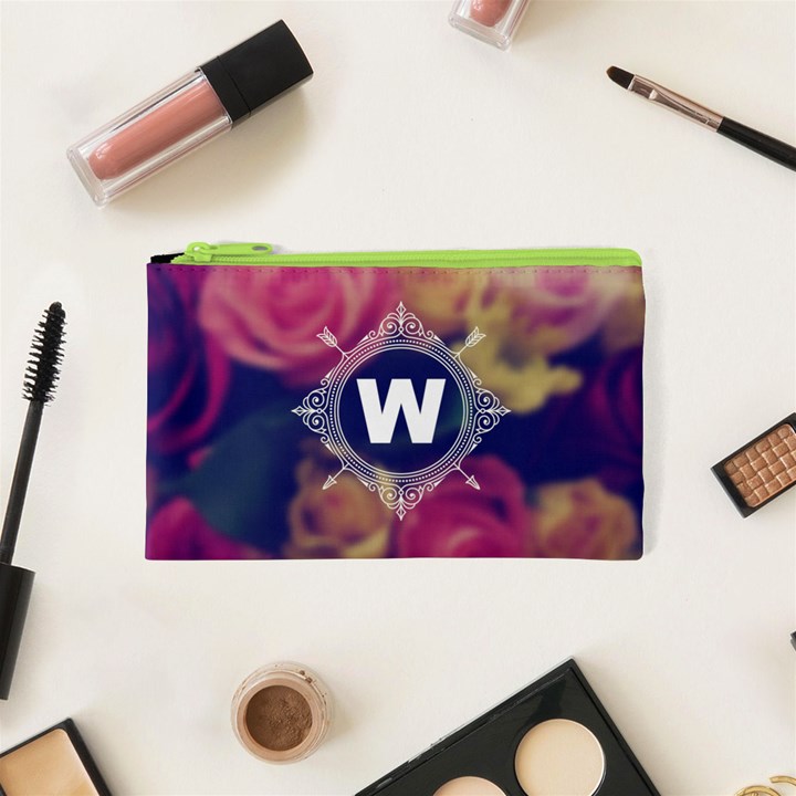 Vintage Monogram Flower Vintage Monogram Flower Cosmetic Bag (XS)