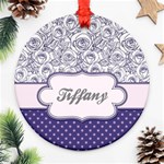 Pattern Purple 2 Ornament (Round) Front