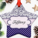 Pattern Purple 2 Star Ornament (Two Sides) Back