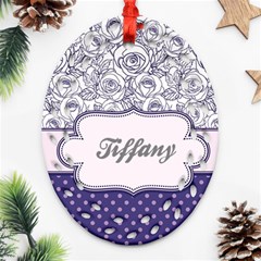 Pattern Purple 2 Ornament (oval Filigree)