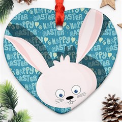 Easter Bunny  Heart Ornament (two Sides)