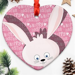 Easter Bunny  Heart Ornament (two Sides)