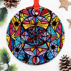 Open To Life - Round Ornament (two Sides)