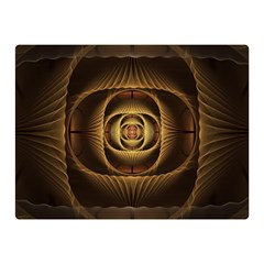 Fractal Copper Amber Abstract Double Sided Flano Blanket (mini) 