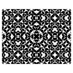 Black And White Geometric Pattern Double Sided Flano Blanket (medium) 