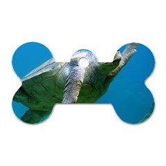 Sea Turtle 2 Dog Tag Bone (one Side)