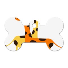 Giraffe Africa Safari Wildlife Dog Tag Bone (one Side)