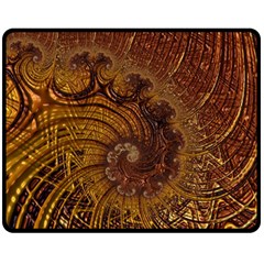 Copper Caramel Swirls Abstract Art Fleece Blanket (medium) 