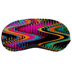 Multicolored Wave Distortion Zigzag Chevrons Sleeping Masks