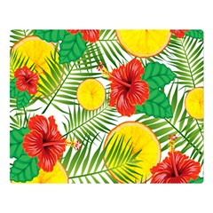Orange Tropics Double Sided Flano Blanket (large) 
