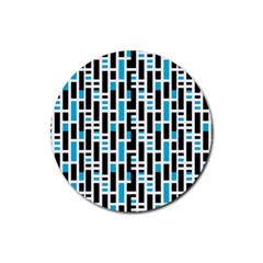 Linear Sequence Pattern Design Rubber Coaster (round) 