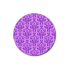 Victorian Violet Rubber Coaster (round) 