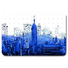 Skyline Skyscraper Abstract Points Large Doormat 