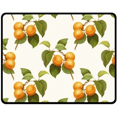 Apricot Fruit Vintage Art Fleece Blanket (medium) 