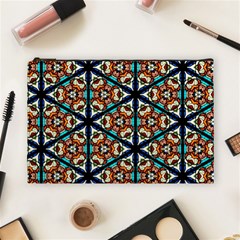 Church Window Stained Glass Texture Cosmetic Bag (large)