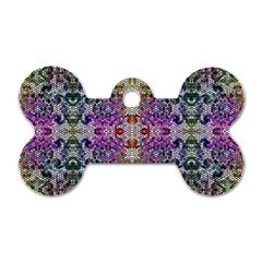 Background Image Pattern Dog Tag Bone (one Side)