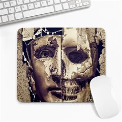 Creepy Photo Collage Artwork Large Mousepads