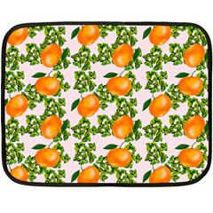Citrus Tropical Orange Pink Fleece Blanket (mini)
