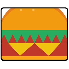 Burger Bread Food Cheese Vegetable Fleece Blanket (medium) 