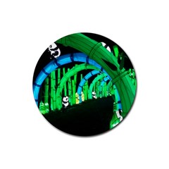 Dragon Lights Panda Rubber Coaster (round) 