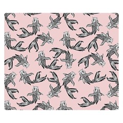 Koi Fish Pattern Double Sided Flano Blanket (small) 