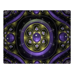 Fractal Sparkling Purple Abstract Double Sided Flano Blanket (large) 