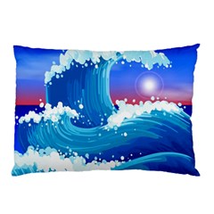 Japanese Wave Japanese Ocean Waves Pillow Case (two Sides)