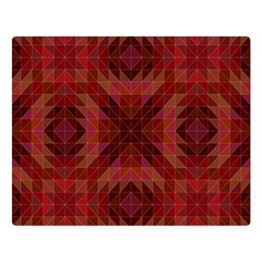 Maroon Triangle Pattern Seamless Double Sided Flano Blanket (large) 
