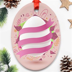 Easter Egg Oval Ornament (two Sides)