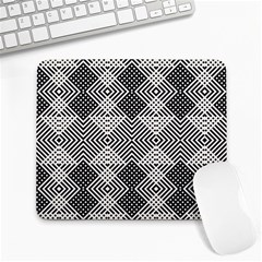 Monochrome Geometric Herringbone Seamless Pattern Vector Large Mousepads