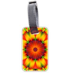Abstract Digital Art Artwork Yellow Luggage Tag (two Sides)