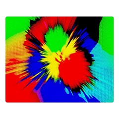 Color Halftone Grid Raster Image Double Sided Flano Blanket (large) 