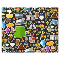Vector Flat Seamless Texture Pattern Ghana Double Sided Flano Blanket (medium) 