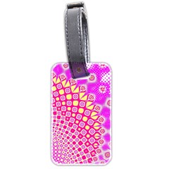 Digital Arts Fractals Futuristic Pink Luggage Tag (two Sides)