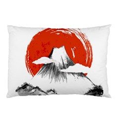 Mount Fuji Mountain Ink Wash Painting Pillow Case