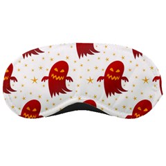 Ghost Halloween Drawing Flower Leaf Sleeping Mask
