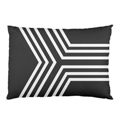 Abstrait Lignes Blanc/gris Pillow Case (two Sides)