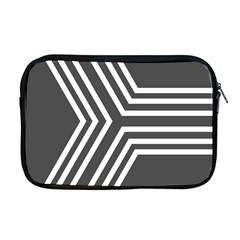 Abstrait Lignes Blanc/gris Apple Macbook Pro 17  Zipper Case