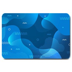Abstract Classic Blue Background Large Doormat 