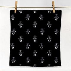 Creepy Skull Doll Motif Print Pattern Face Towel