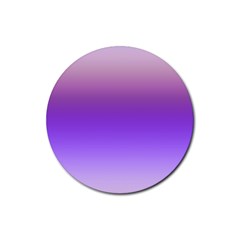 Plum And Violet Purple Gradient Ombre Color Rubber Coaster (round) 