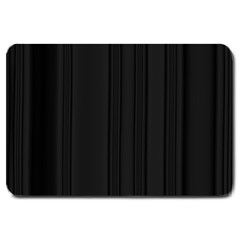 Pitch Black Color Stripes Large Doormat 