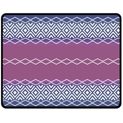 Purple Blue And White Aztec Fleece Blanket (medium) 