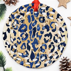 Leopard Skin  Round Filigree Ornament (two Sides)