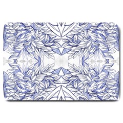 Blue Biro Arabesque  Large Doormat 
