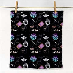 Witch Goth Pastel Pattern Face Towel